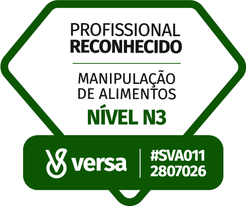 Credencial Versa: Manipulação de Alimentos, Nível N3