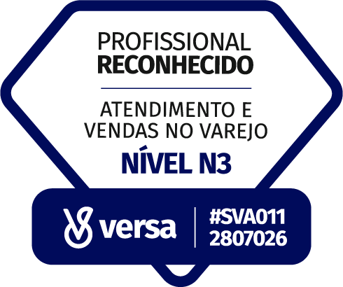 Credencial Versa: Atendimento e Vendas no Varejo, Nível N3